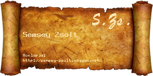Semsey Zsolt névjegykártya