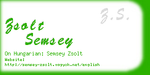 zsolt semsey business card